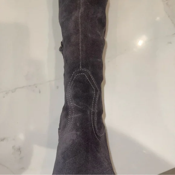 Dolce Vita Over-the-Knee Suede Boots in Gray - Picture 13 of 16